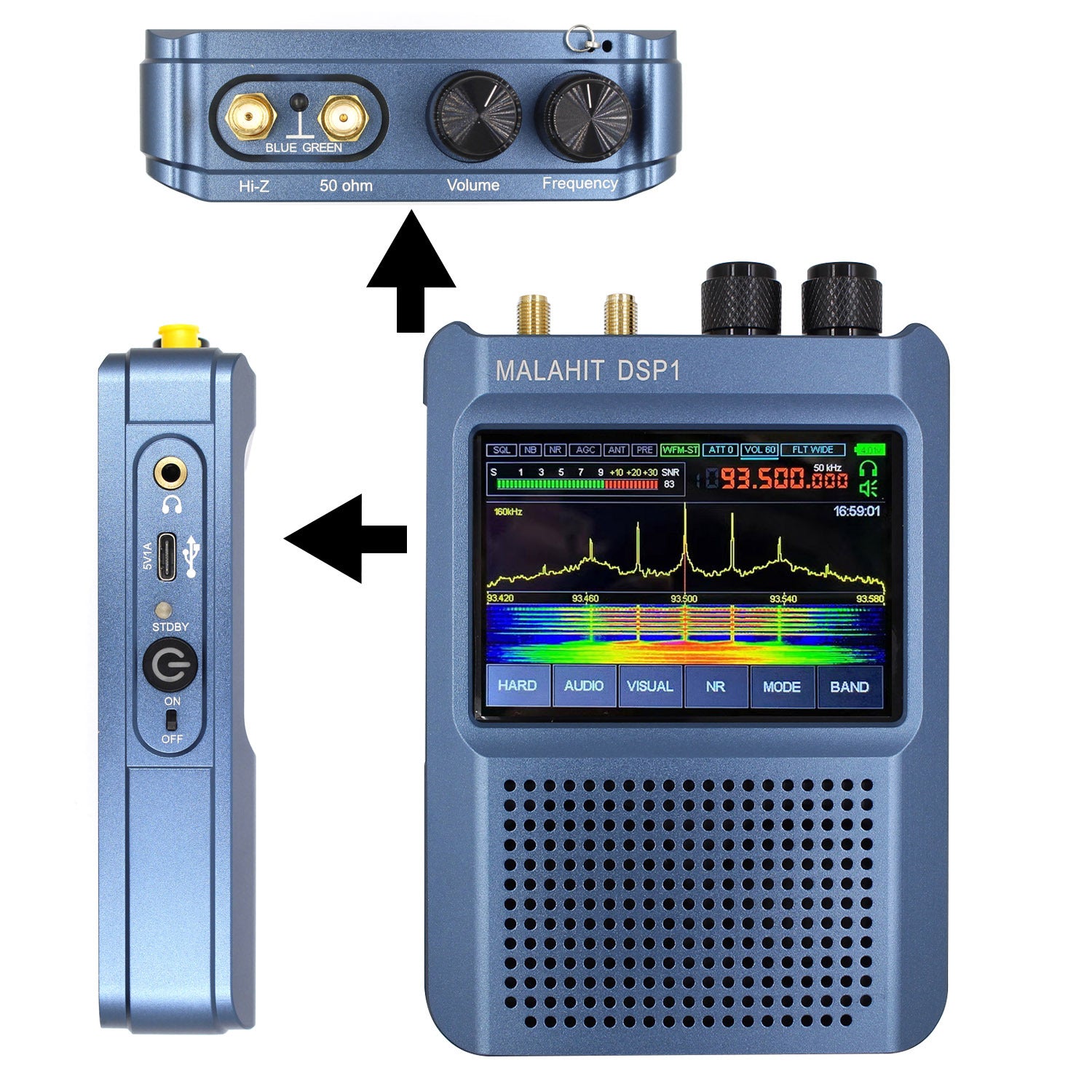 V9 Version 1.10D Malahit-DSP1 SDR Receiver - SDR receiver for sale
